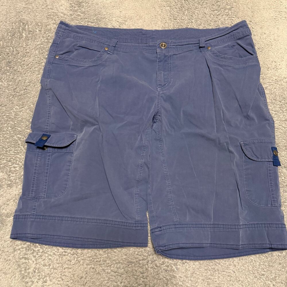 Kuhl Splash Shorts Womens 20W Blue Cargo Hiking Outdoor Stretch Twill Utility